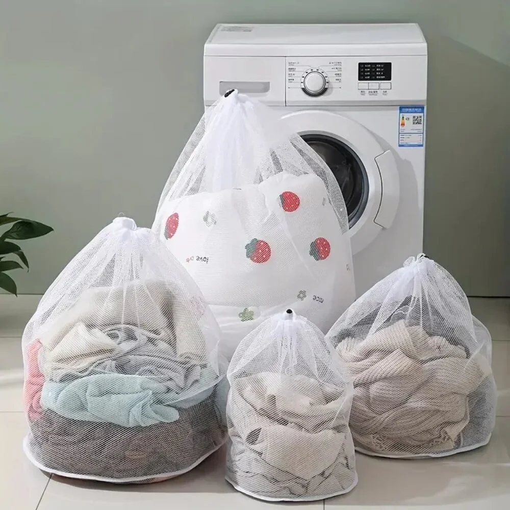 NIB White XL Polyester Mesh Laundry Bags With Drawstring Closure *Price Is Firm*